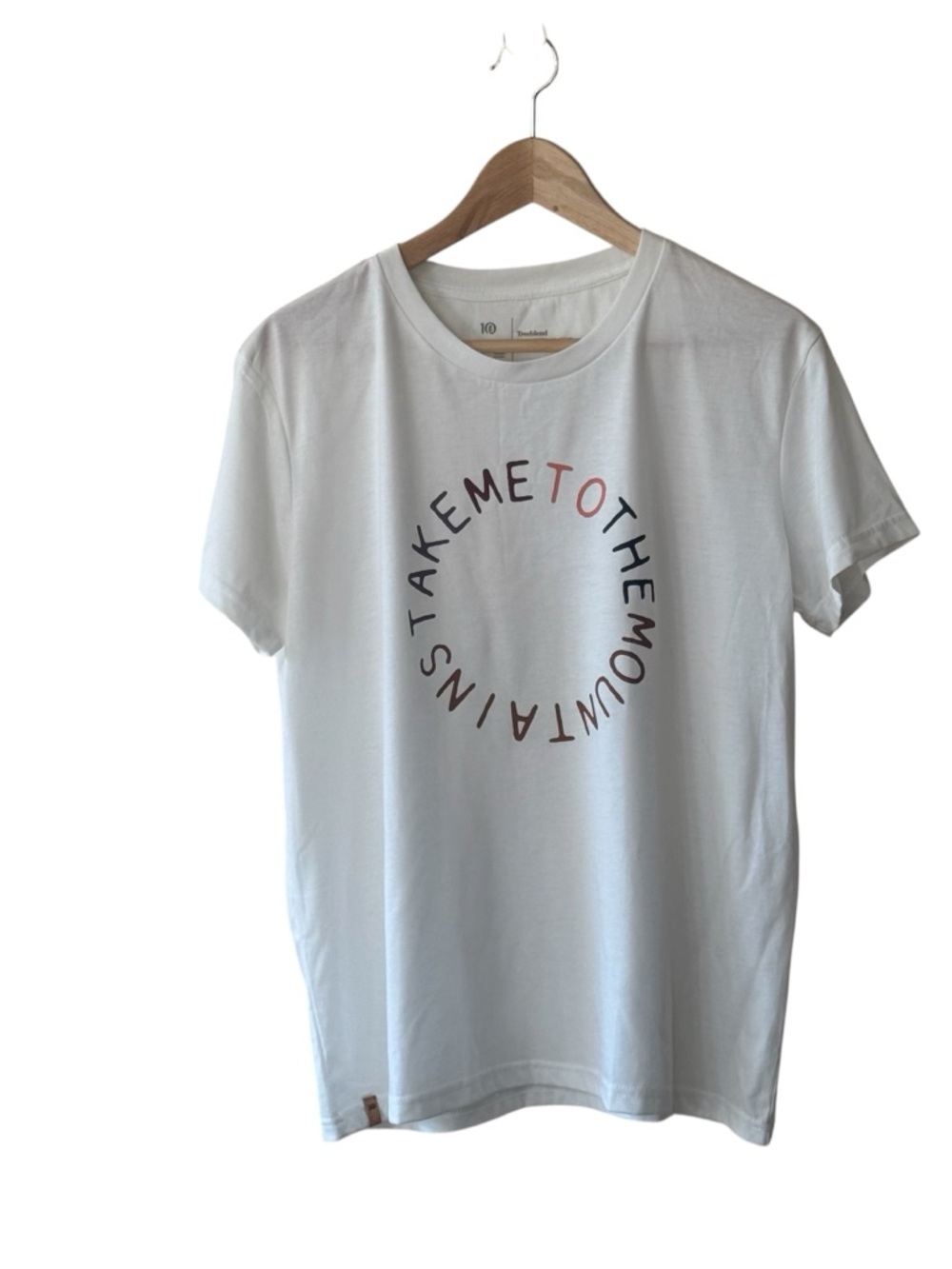 Tentree Take Me To The Mountains White Crew Neck Graphic Tee